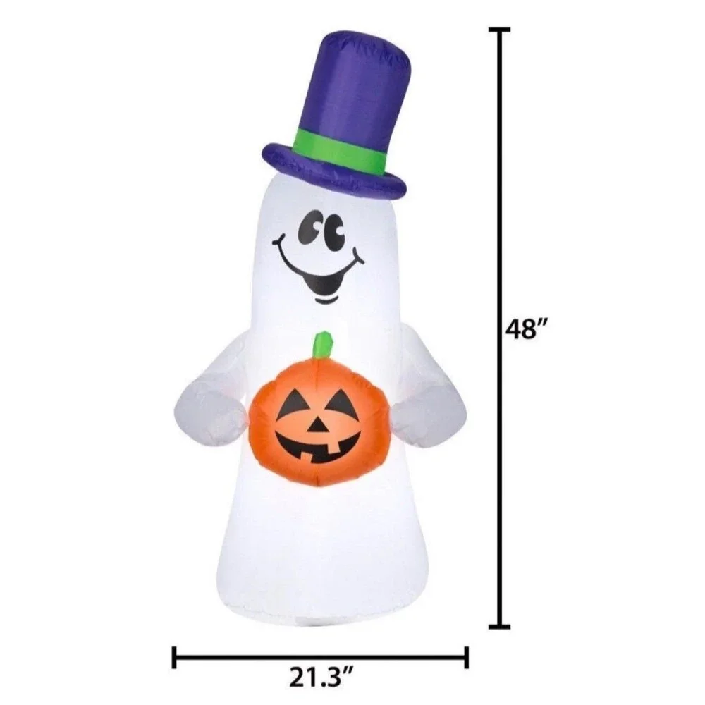 4ft Halloween Ghost with Top Hat Inflatable